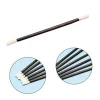 100Pcs Double-Headed Polyester Cloth Tips Cleaning Swabs Black Plastic Handle Dust-Free Sticks for Printhead Camera Optical Lens 2