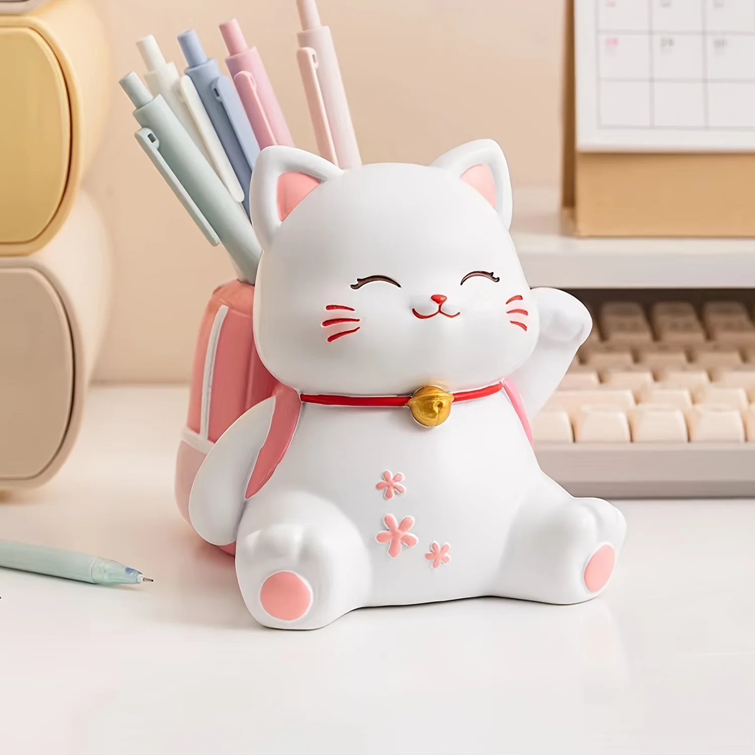 Cat Pen Holder-Unique Design for Makeup Brush, Pen, Key Storage