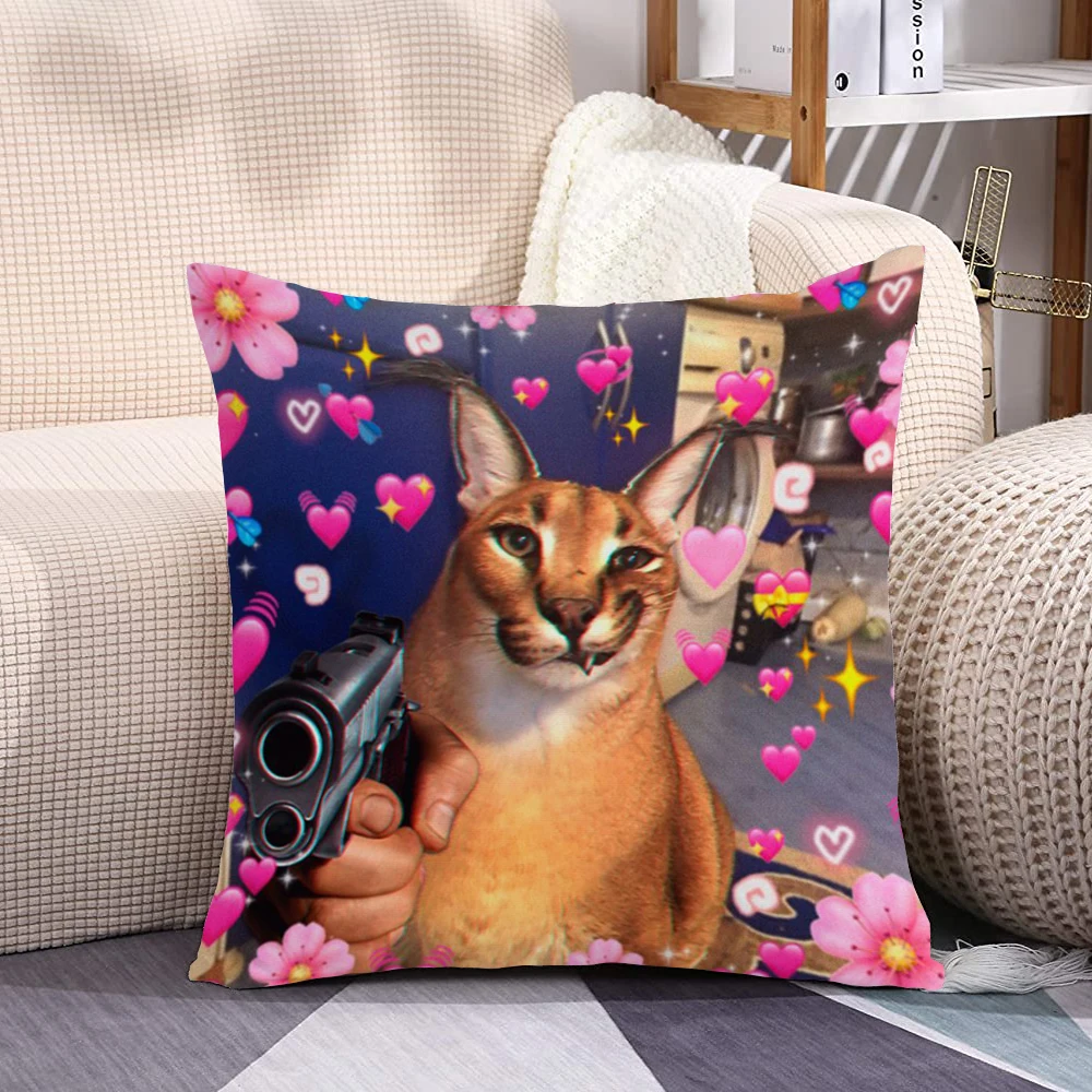 Comprar Floppa-funda de cojín con estampado 3D de gato Caracal