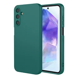 Premium Flexible Liquid Silicone TPU Protective Case - Sleek and Durable Cover for Samsung M35 5G (Dark Green)
