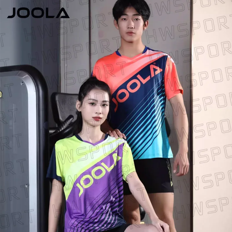 JOOLA 남녀공용 탁구 반팔 운동 저지, 세트 속건성, 탁구 티셔츠, 스포츠 의류, 3205