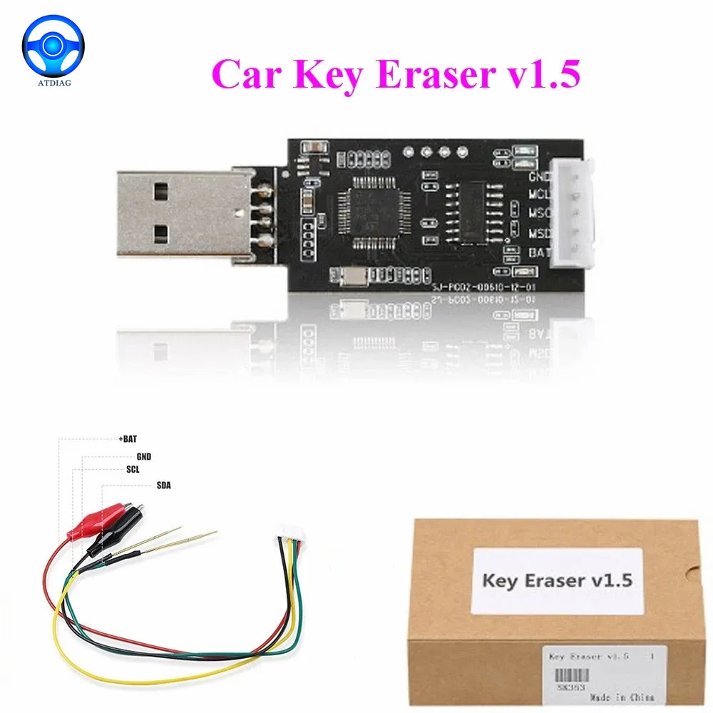 

Key Cleaner Tool Car Key Eraser v1.5 Used to Unlock Remotes Renew Locked Keys Erase Memory for PCF7941 PCF7945 PCF7952 PCF7953