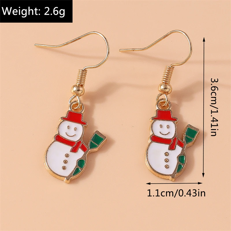 Mode Frohe Weihnachten Baum Hirsch Schneeflocke Santa Claus Tropfen Ohrringe für Frauen Mädchen Neujahr Party Festival Schmuck Geschenke – Detail 15