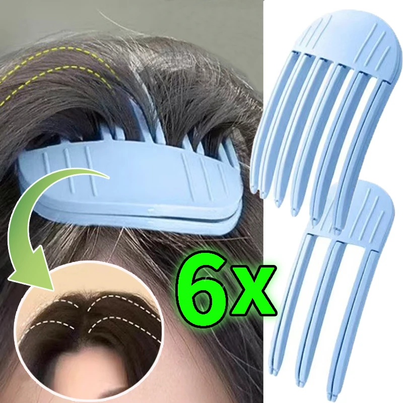 Hair Styling Tool Hair Curling Tools 6/3Teeth Fluffy Hairpin Curling Bangs Clips Hair Roots Volumizing Hair Clips Women Fixed Shape Volume Curling Roller