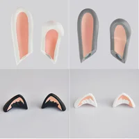 OB11 Doll Magnet black Cat's ears White Rabbit Ears Replacement Head Accessories For Nendoroids, Obitsu 11, Gsc Head, 1/12 Bjd 1