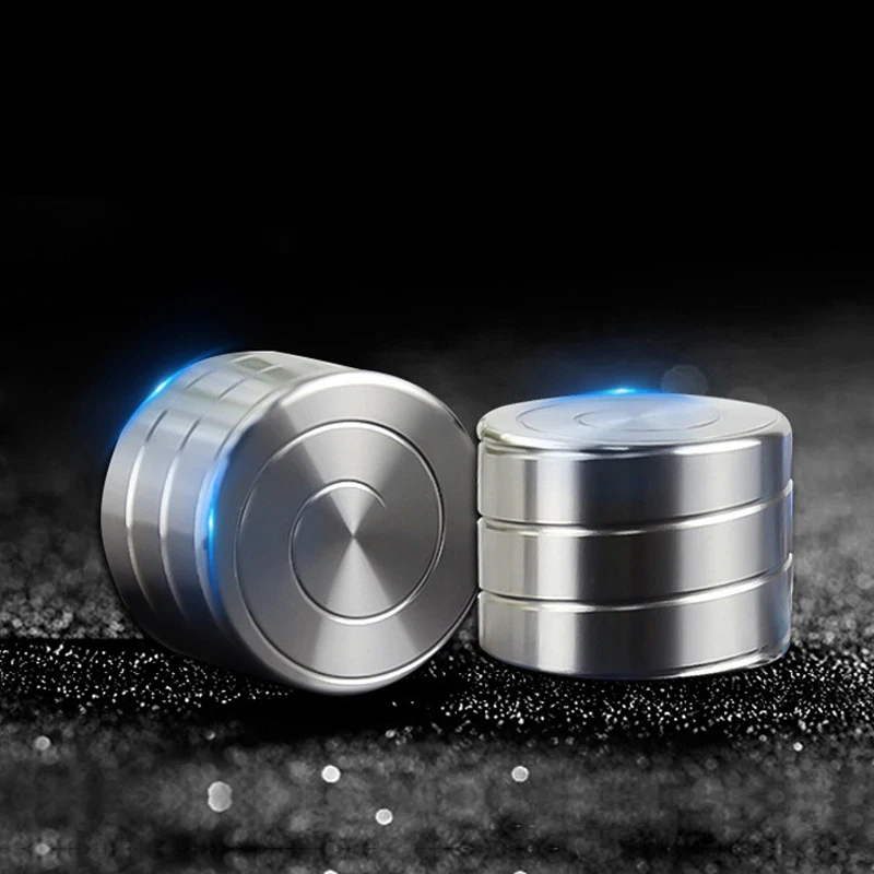 

Desktop Stress Relief Metal Toy Aluminum Alloy Decompression Hypnosis Rotary Gyro Fingertip Toy Kinetic Round Spinner