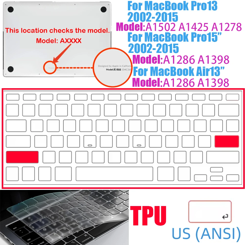 Feather-Light Ultra-Thin TPU Keyboard Cover