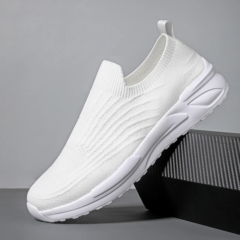 men's Light Oversized Running Shoes, Fashionable Fly Woven Breathable Sports Sneakers