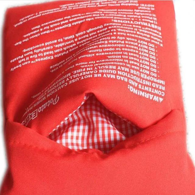1 Darabos Új Piros Mosható Tűzoltó Táska Sült Burgonya Mikrohullámú Sütő Gyors (4 Burgonyát Főz Egyszerre) - Image 6