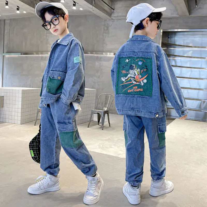 Baby Boy Boutique Clothing Set Fashion Boys Denim Jacket and Pants 2 Piece  Outfits Spring Autum Kids Bebes Girls Suits 2-9Years - AliExpress