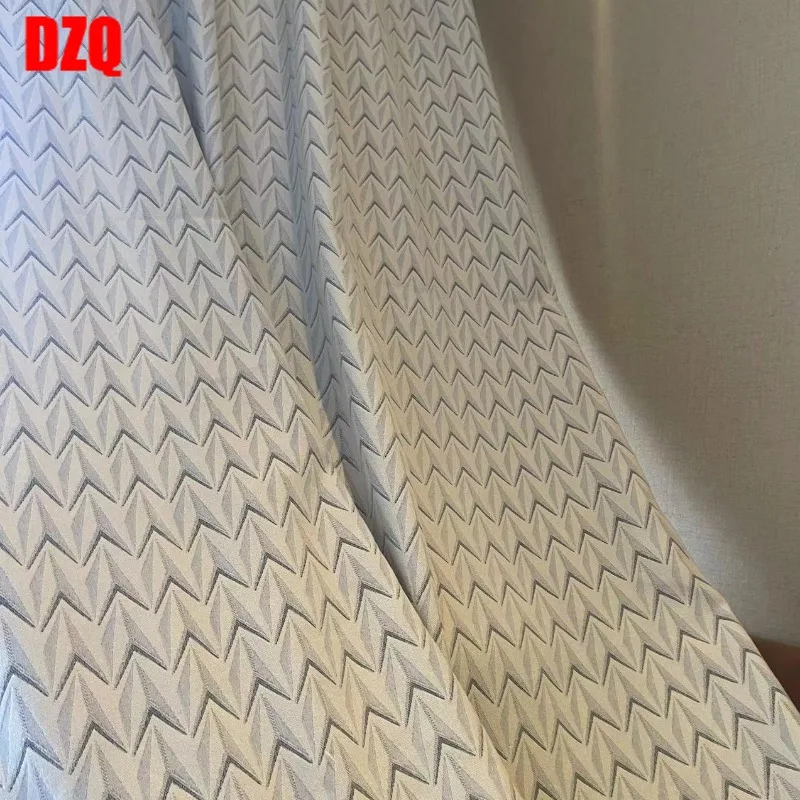 

New Modern Simple High Precision Jacquard Curtains for Living Dining Room Bedroom Pillow High-grade Light Luxury Clothing Fabric