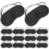 16 Pcs Disposable Eye Mask Masks Cotton for Sleeping Black Face Soft Polyester Men Blindfold Child Ear Buds 1