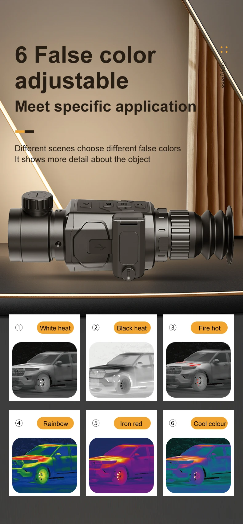Thermal Imaging Rifle Scope for Hunting, 640x512 High Resolution, PIP LRF Therma
