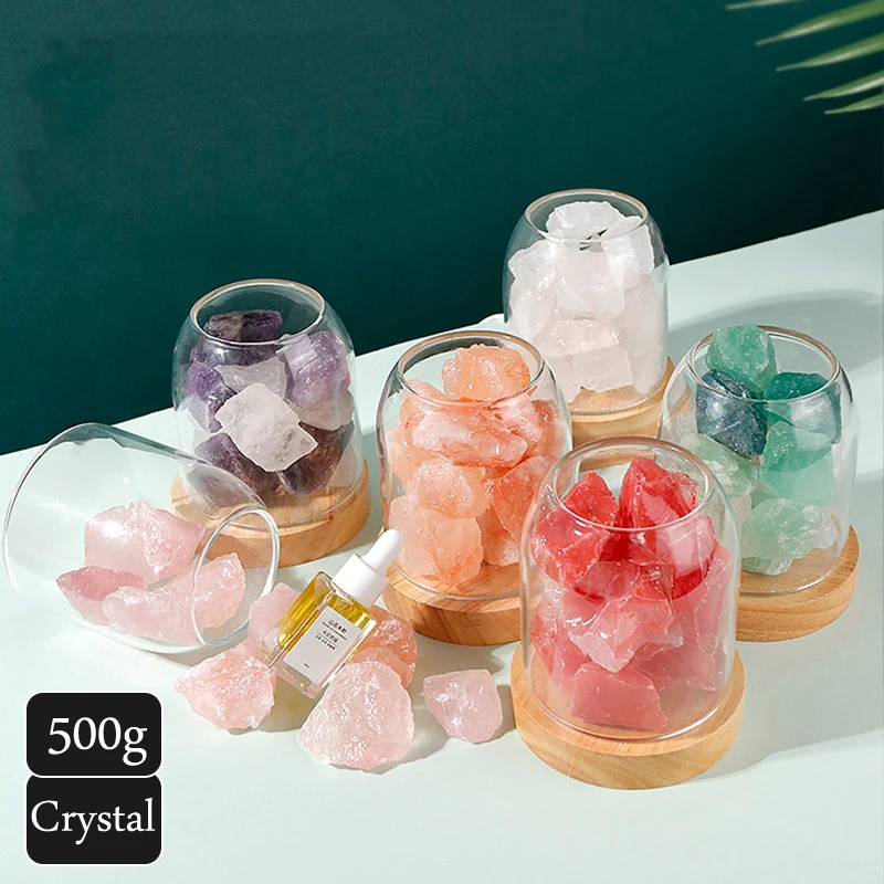 

Aromatherapy Spar Ornament Indoor Fragrance Crystal Diffuser Stone Aroma Essential Oil Diffuser LED Light Night Light Base