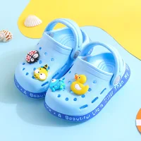 Summer Kids Sandals Cute Boy Girl Mules Cartoon Baby Rubber Soft Sole Beach Slippers Flat Children's Garden Shoes Toddler Crib 4