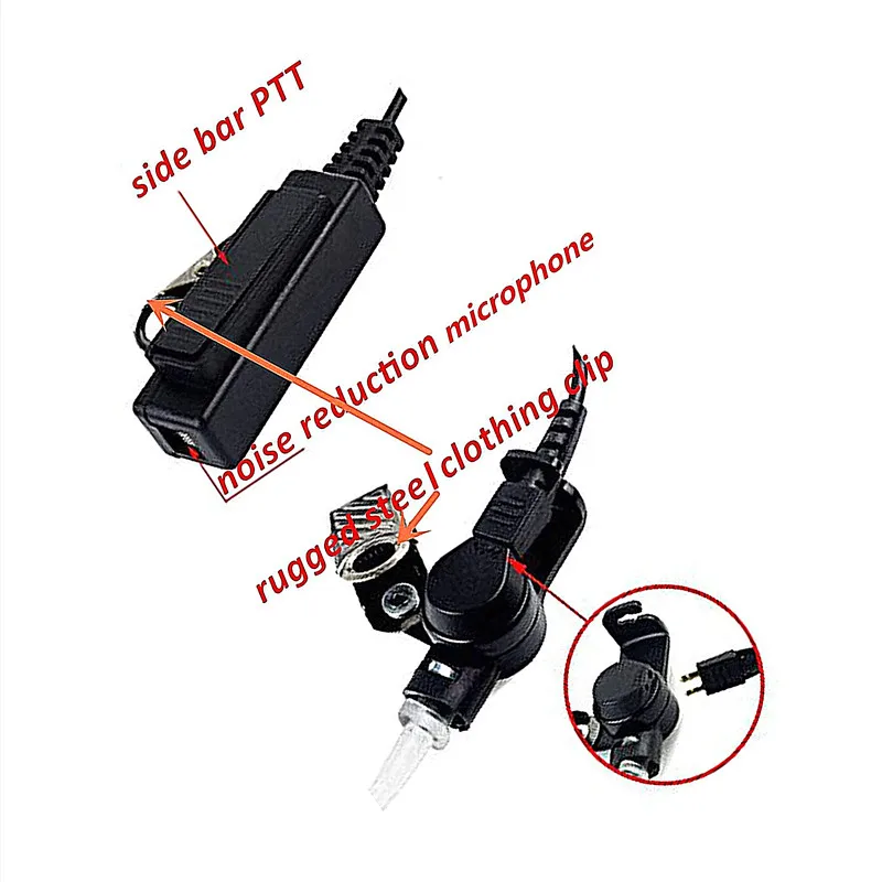 Walkie Talkie headset with mic radio earpiece headphone for Motorola,GP340,GP328, GP380, GP344,GP329,HT750 HT1250 HT1250LS