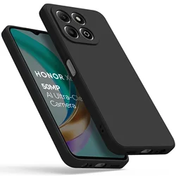 Elegant Shockproof Liquid Silicone Phone Case - Durable Protection Cover for Honor X6b (Black)
