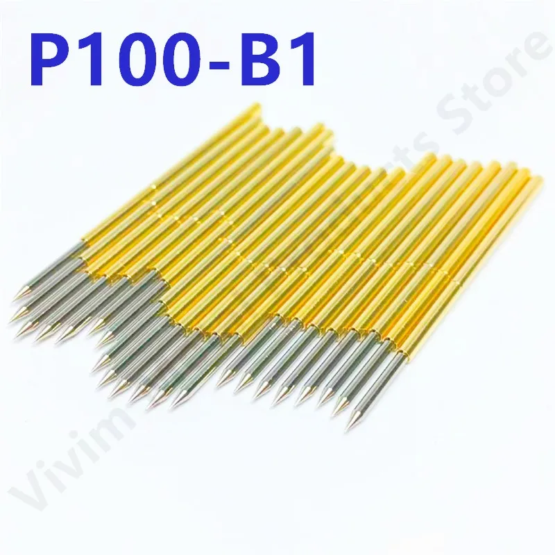 20/100PCS P100-B1 jaro krunýř sonda P100-B krunýř špendlík PA100-B PA100-B1 krunýř nářadí 33.35mm prům 1.36mm jehla kování prům 0.99mm pogo špendlík