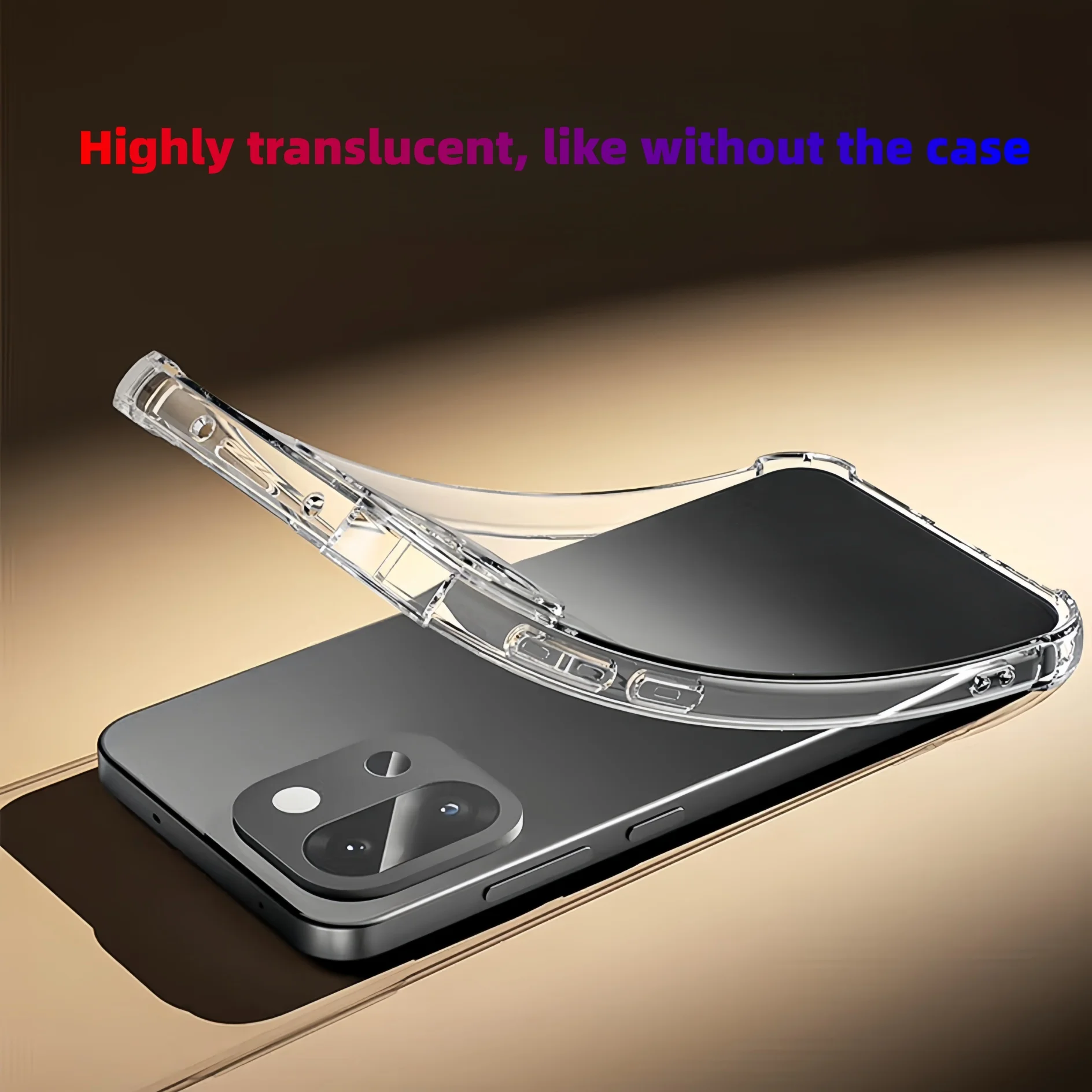 Clear Transparent TPU Shockproof Protection Phone Case