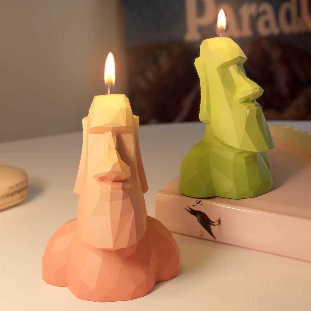 Moai Monolith Statue Silicone Mold Art Sculpture DIY Craft For silicone mold,silicone candle mold,aromatherapy candle mold,silicone candle molds,candle mold