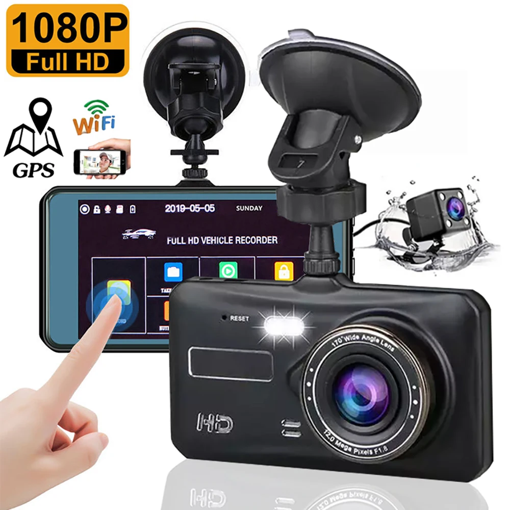 

Видеорегистратор автомобильный, Wi-Fi, Full HD 1080P, GPS, ночное видение