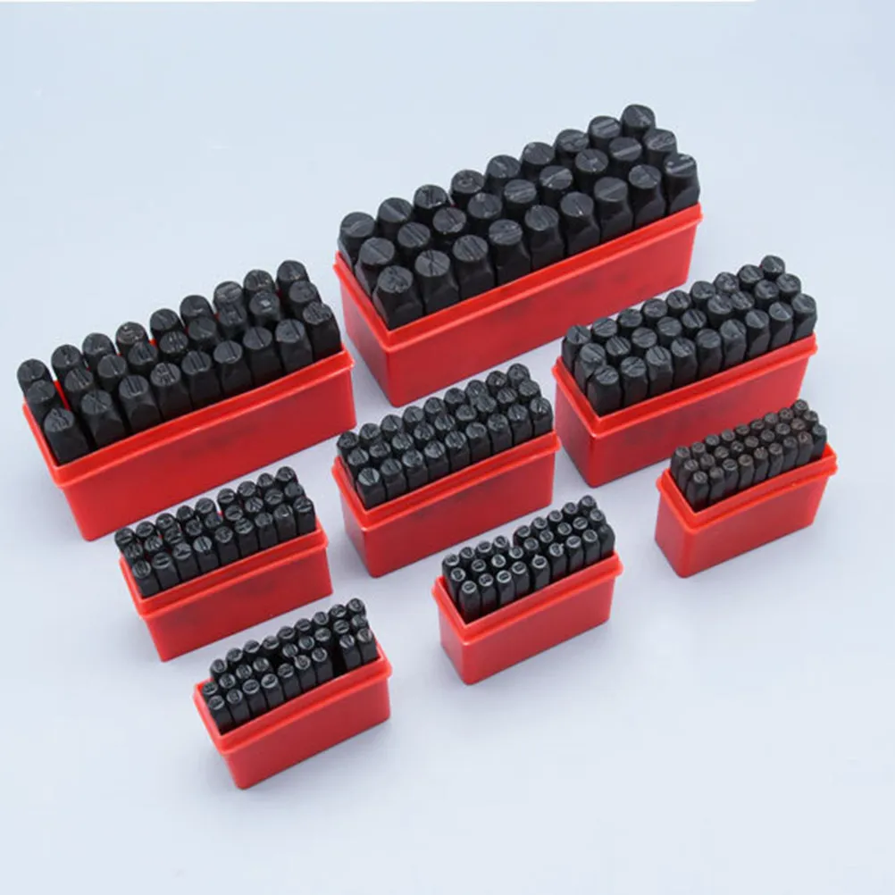 36개 4mm 문자 숫자 펀치 세트 탄소강 레터 스탬프 도구 공예 스탬퍼 DIY 쥬얼리 제작 각인용