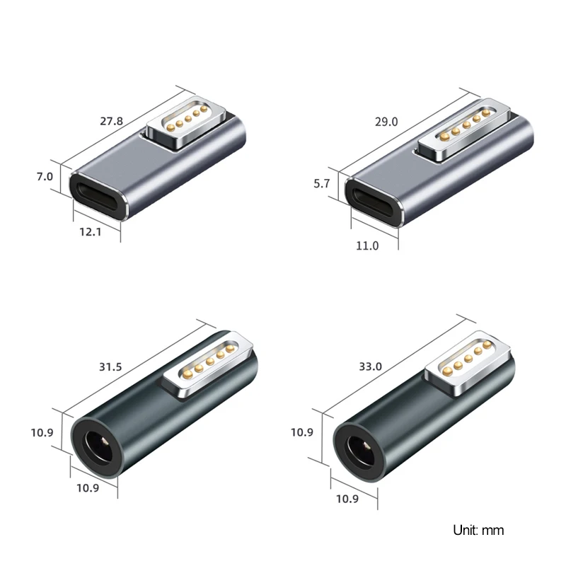 RGEEK USB Typ C Magnetischer PD-Adapter für Magsafe 1 Magsafe 2 MacBook Pro Max 5A Schnelllade-USB-C-Buchse Magnetstecker-Konverter – Detail 8