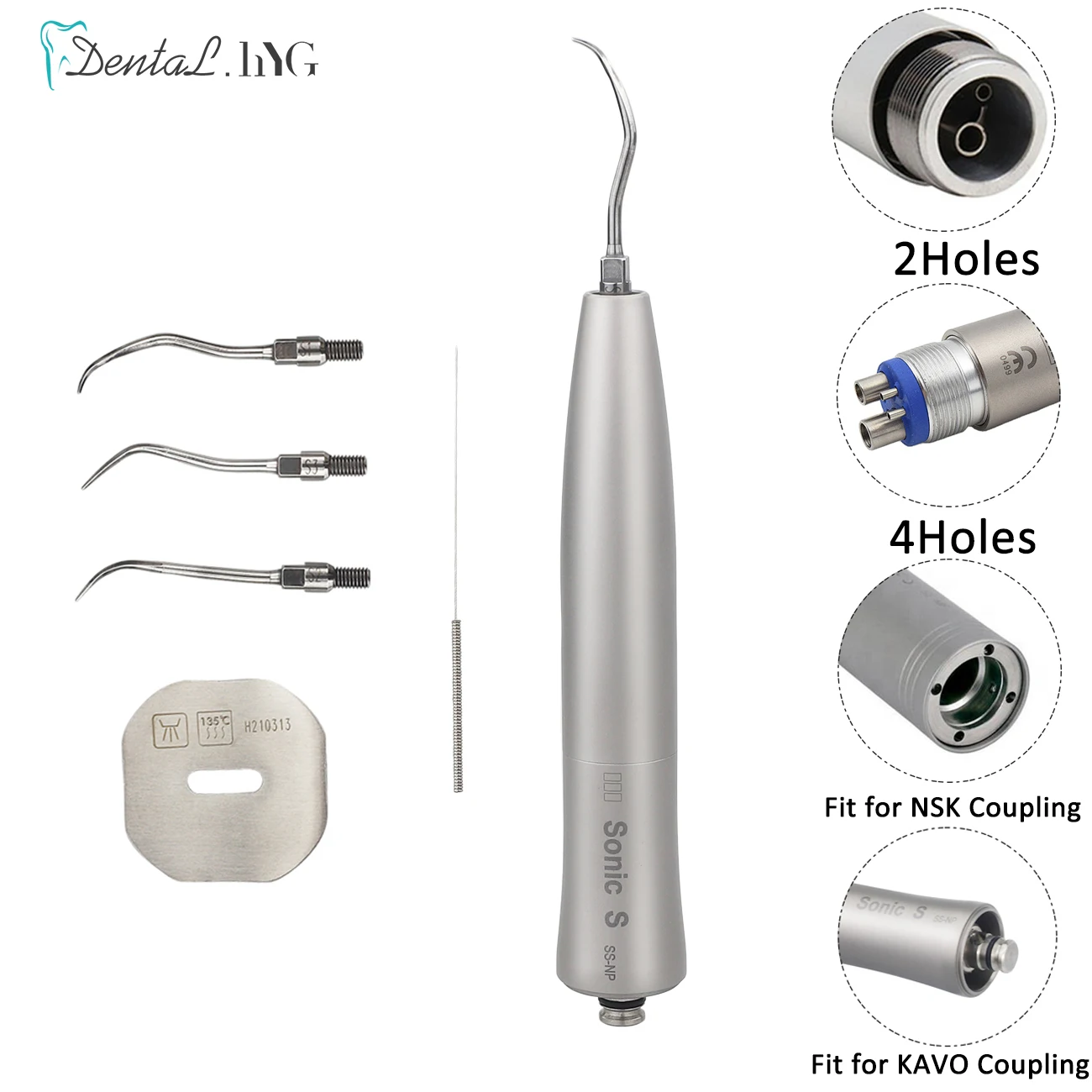 Dental Ultra Sonic Air Scaler Manipolo Sonic Perio Scaling Con 3 Punte 2 Fori/4 Fori Misura Per Kavo Nsk Coupling Dentaist Tools