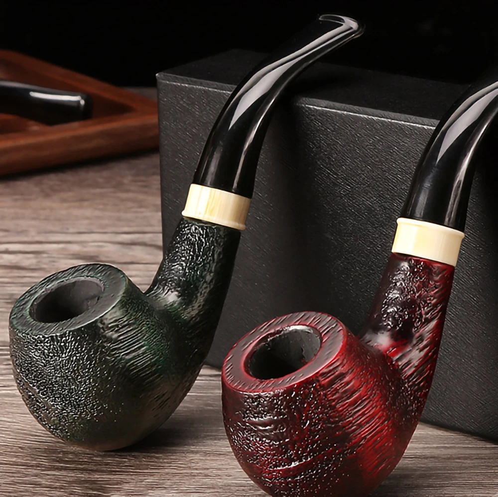 Solid Wood Smoking Pipe Detachable Washable Retro Wooden Tobacco Pipe Smoking Accessories Retail tobacco pipe smoking pipe
