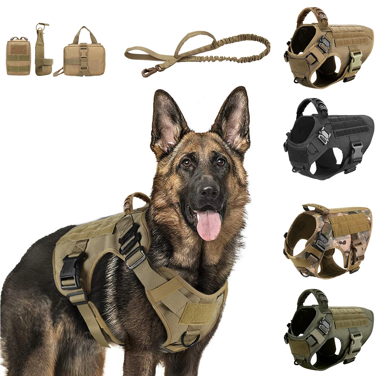 Heavy Duty Dog Harness & Leash Set for Medium and Large Dogs 1