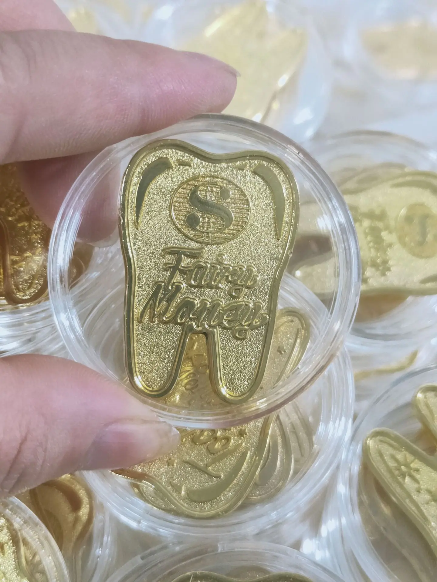 Tooth Fairy moneta commemorativa placcata in oro per bambini regali per il cambio dei denti moneta fisica in metallo per la raccolta dei bambini  15