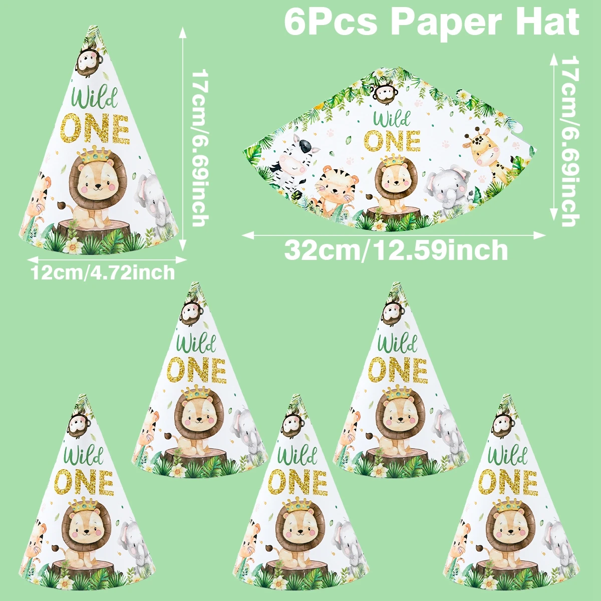Printable Safari Party Hat Color Me Safari Birthday Party Hat