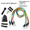 11-Piece Set Resistance BandsTensioner Pull Rope Fitness Multi-function Tensioner Suit Muscle Training Belt Elastic Sleeve Bands 2