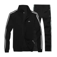 High Quality Men Tracksuit Korean Fashion Mens Sportswear Casual Man Suit Two-piece Set Jacket+pants Plus Size 8XL 2
