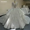 Jancember 2024 Luxury Ball Gown Wedding Dress Short Sleeves Lace Bride Dresses Custom Made High Quality Princess Women Clothing