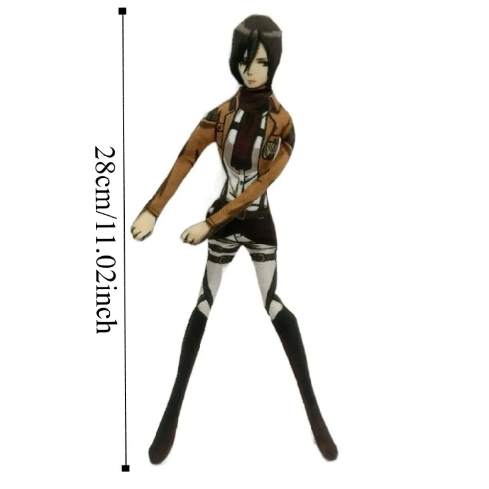 Twistable Shape Attack on Titan Plush Anime Peripheral Cotton Dolls Stuffed Rivaille Ackerman Soft Toy Abstract Model