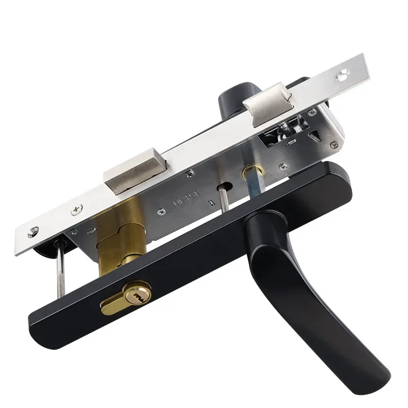 Aluminum Alloy Single Point Door Lock, Aluminum Alloy Door Handle, 85+30 Lock Body Lock