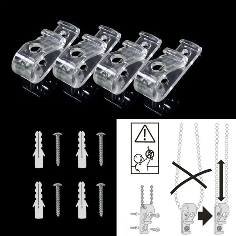 4PCSChildSafetyBlindClipDeviceHookForCurtainVerticalRoman