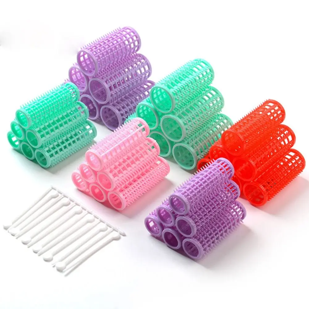 

1 Box DIY Handheld Heatless Hair Rollers Secure Plastic Hair Dressing Curlers Creative Mini Hair Styling Tools