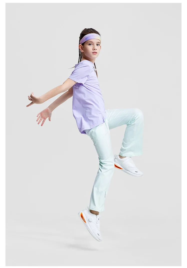 Youth Girls Athletic Shirts Quick-dry Children's Sports T-shirts Kids Short Sleeve Yoga Shirt Running Tee Workout Activewear Shirt 11 S190a6a6b990e4fe5b4c64a8bb82f7b96c