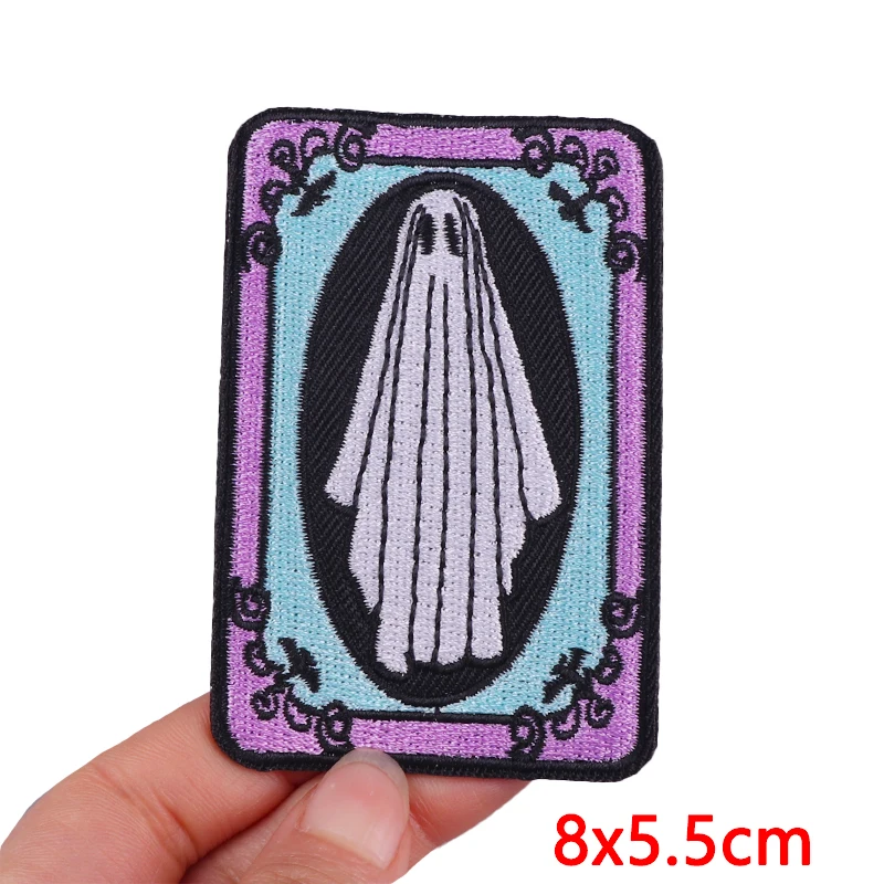 펑크/고스트 패치 배지 아이언 패치 편지 의류에 대한 수 놓은 패치 의류에 DIY 성격 패치 바느질 스티커