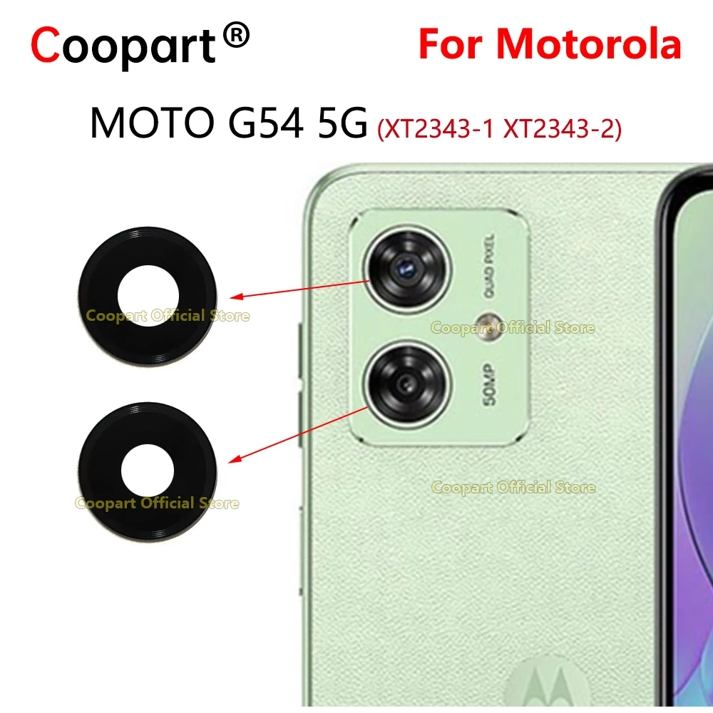 Vetro Lente Fotocamera Posteriore + Adesivo Per MOTO Z PLAY XT1635-02 - Ricambio Compatibile