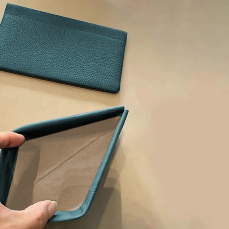 Self-Closing Artificial Leather Long Wallet Passport Driver's License ID Holder Headphone Data Cable Storage Cash Pouch