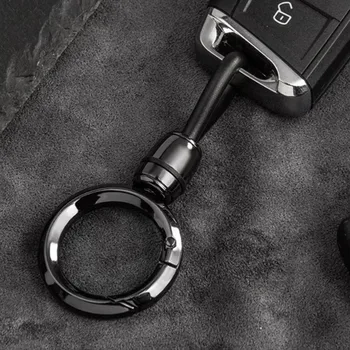 Car Key Chain Keyring Key Holder Strap with Metal Ring, Minimalist Keychain Accessories for Car Keys, Anti-Loss Key Organizer