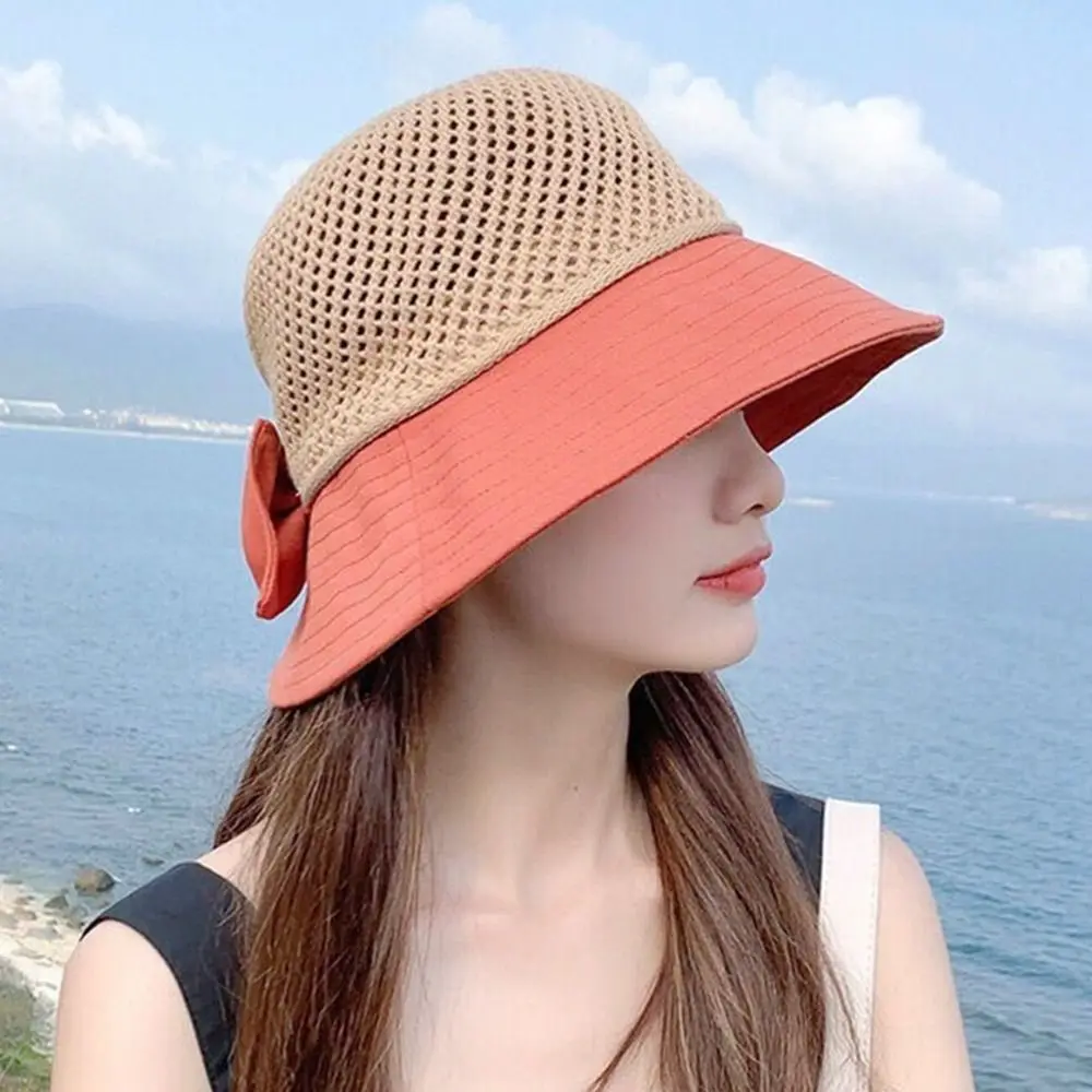 Women Bucket Sunshade Hat Summer UV Protection Sun Hats Soft Foldable Wide Brim Outdoor Beach Hat Panama Sun Cap 6