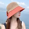 Women Bucket Sunshade Hat Summer UV Protection Sun Hats Soft Foldable Wide Brim Outdoor Beach Hat Panama Sun Cap 6