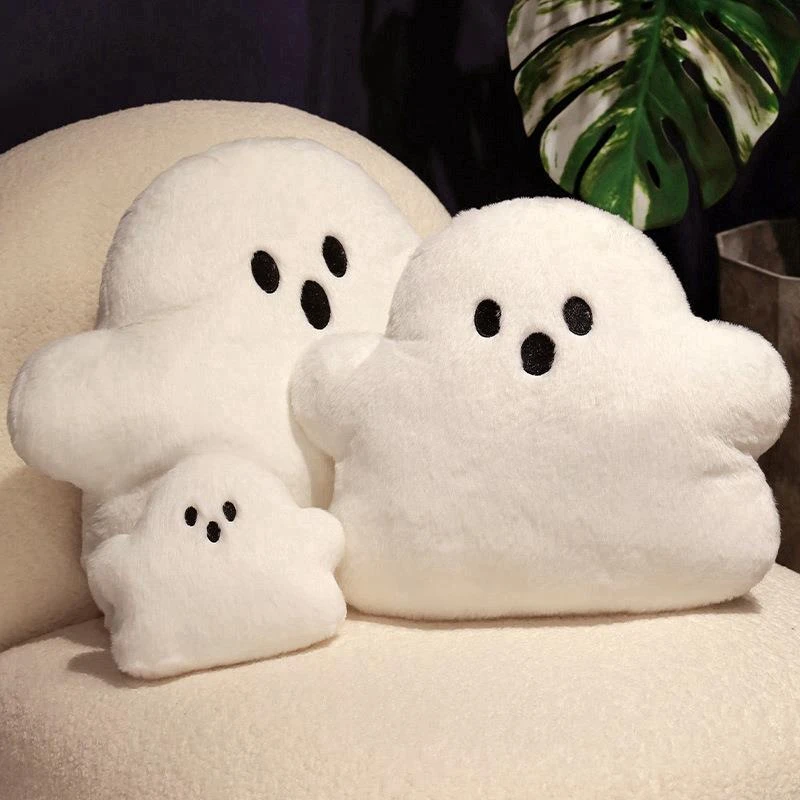 Halloween Plush Kawaii White Cloud Ghost Pillow Halloween Soft Cushion Children Party Gift Doll Home Bedroom Chair Home Decor 1