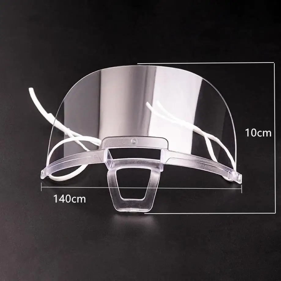 New 5Pcs/lot Transparent Masks Permanent Anti Fog Catering Food Hotel Chef Waiter Plastic Kitchen Restaurant Masks Kitchen Tools