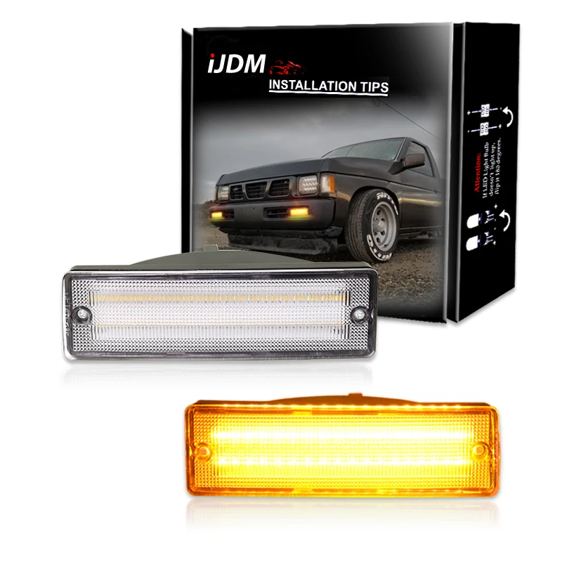 CarFrontBumperAmberTurnSignalsLightsAssemblyForNissanD21