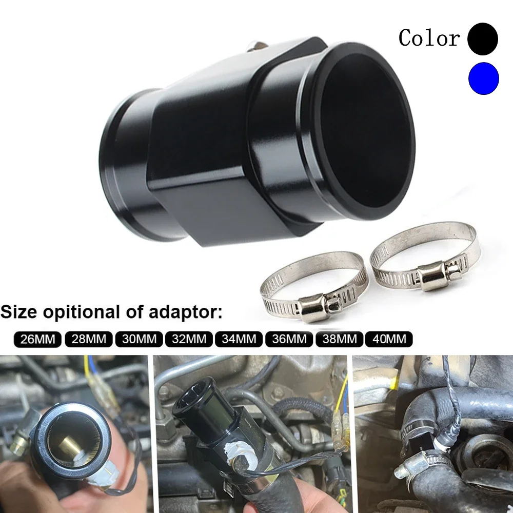 Aluminium Wassertemperaturanzeige Kühlertemperatur 26 mm/28 mm/30 mm/32 mm/34 mm/36 mm/38 mm/40 mm Wassertemperatur-Verbindungsrohr-Sensor-Schlauchadapter – Detail 1